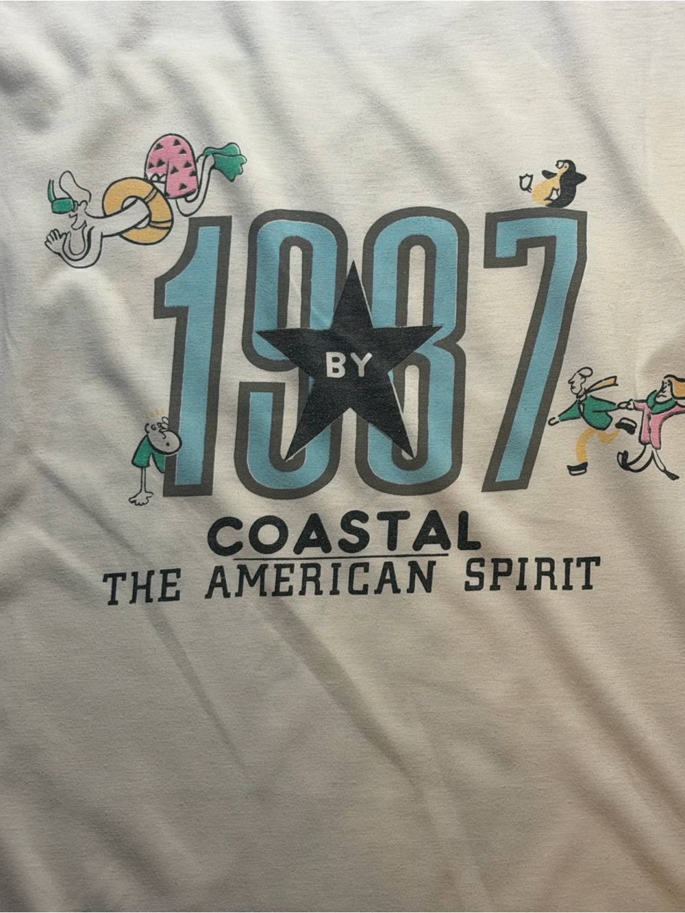 By Coastal American Spirit 1987 Cowboy Graphic Tee One Size Western Rodeo Retro - Picture 11 of 12